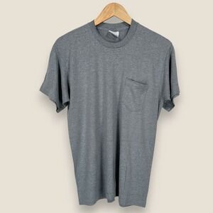 Vintage Fieldmaster Pocket T-Shirt Men XL Gray Vintage Made in USA Single Stitch
